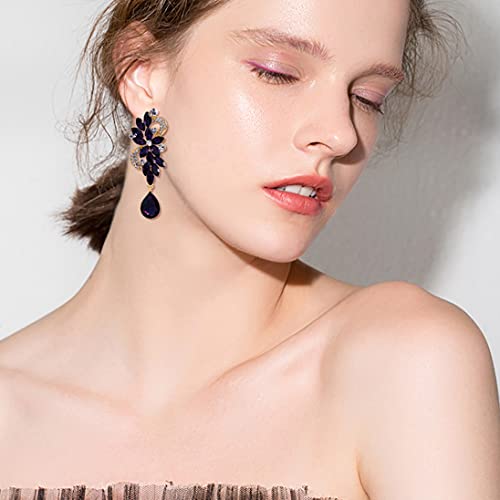Bohemian Crystal Flower Earrings for Women