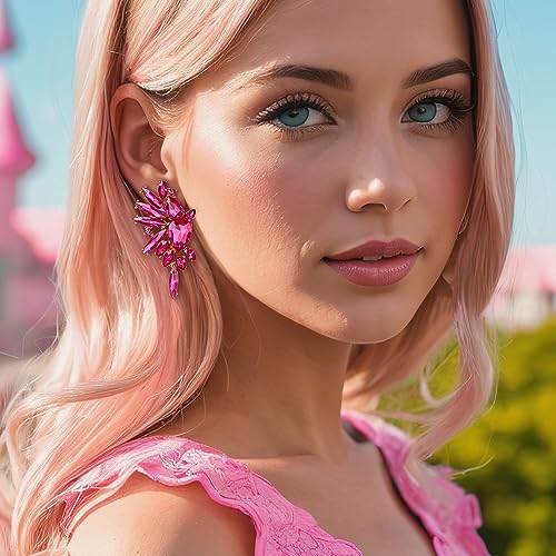 Vintage Rhinestone Statement Earrings for Women